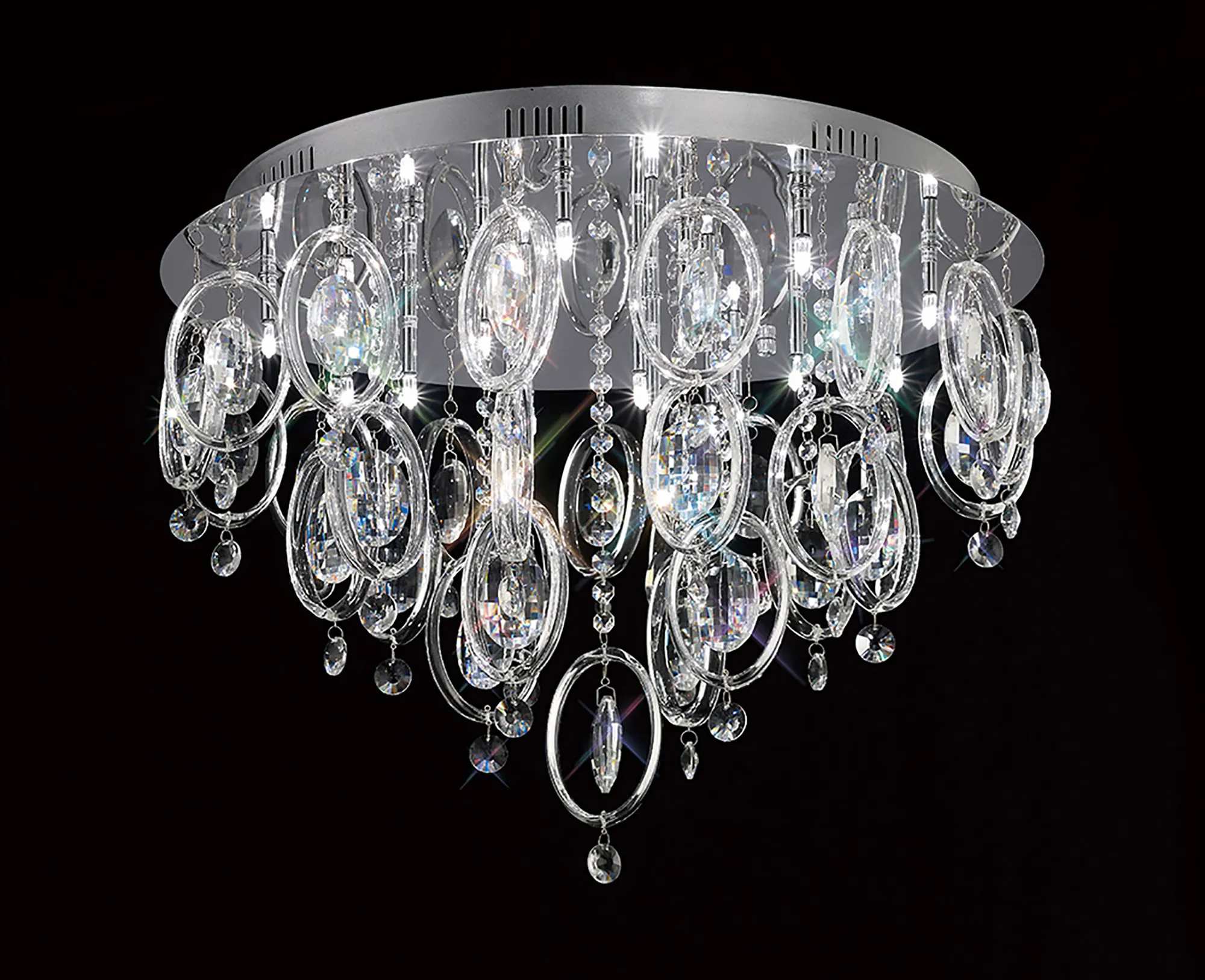 Solana Crystal Ceiling Lights Diyas Flush Crystal Fittings Solana Crystal Ceiling Lights Diyas Flush Crystal Fittings